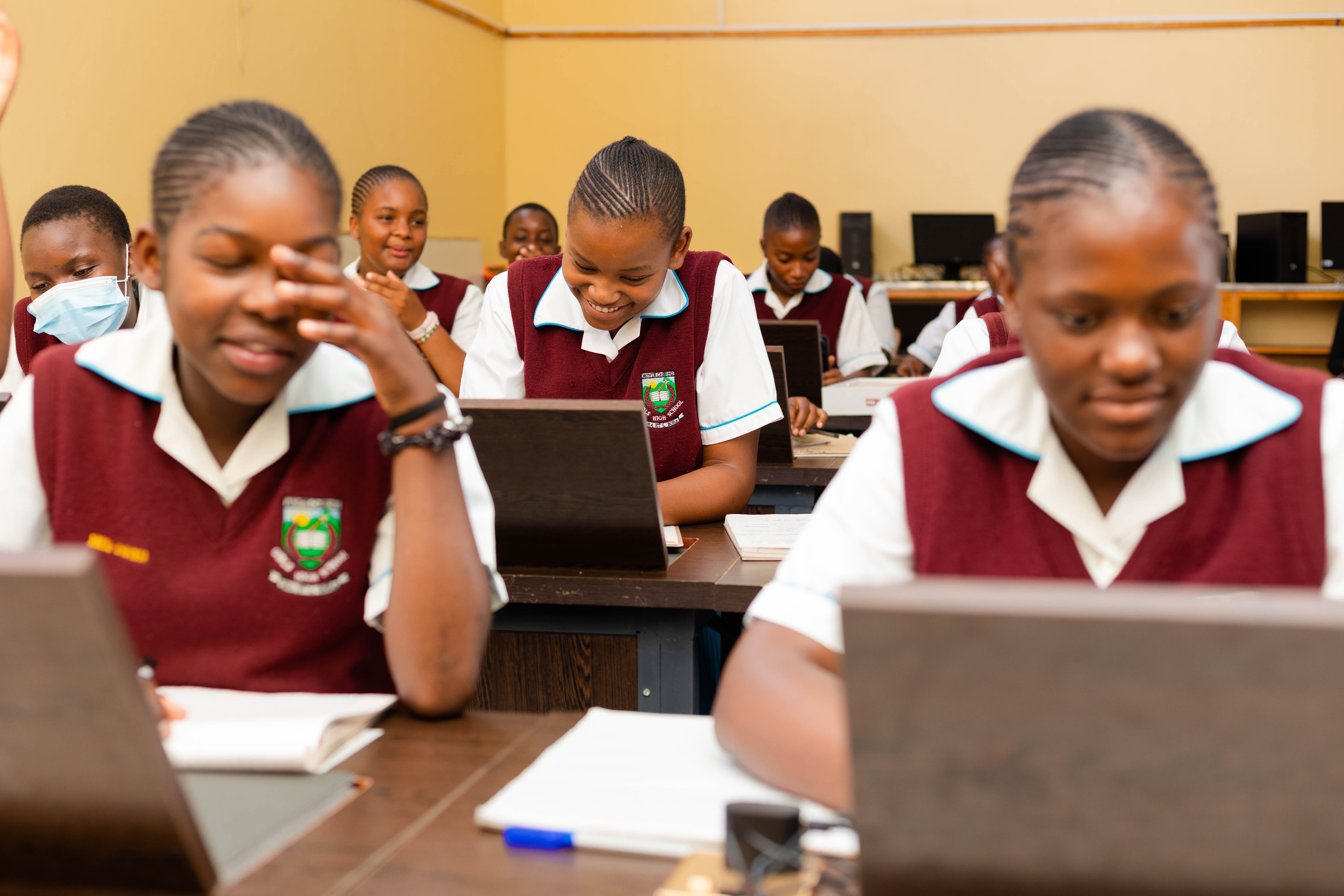 Students engaged in a commerce class discussion